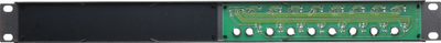 Лента за распределба на енергија Pulsar LZ-8P/R19, 8 излези, 12–24V DC, 1U, црна