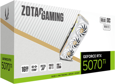 Kartë grafike Zotac GeForce RTX 5070 Ti Solid Core OC, 16GB, e bardhë
