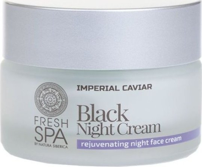 Krem nate për fytyrë Natura Siberica Fresh Spa Imperial Caviar Black Night, rigjenerues, kundër rrudhave