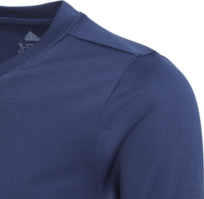 Bluzë kompresuese Adidas AEROREADY për çuna, me mëngë t'gjata, 116 cm, blu navy