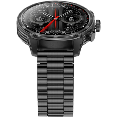 Smartwatch burrash Gravity GT41 4, ekran 1.85", thirrje me Bluetooth, portokalli me të zezë