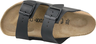 Sandale Birkenstock Arizona 51791, mikrofibër vegane, shollë kori, ngjyrë e zezë