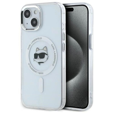Mbrojtëse telefoni Karl Lagerfeld KLHMP15MHLSCHH, iPhone 15 Plus 6.7", MagSafe, e bardhë