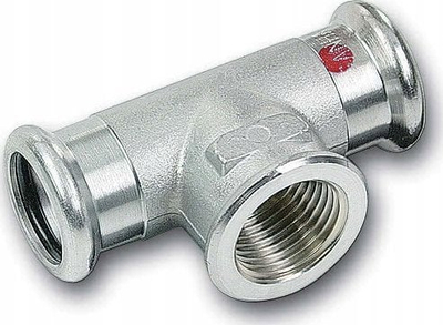 Pjesë T tubi Sanha SANHA-Therm, 54 mm x Rp 1/2 x 54 mm, çelik i galvanizuar