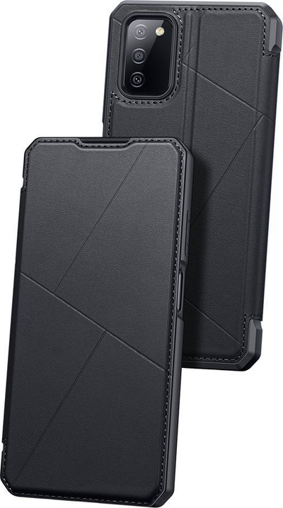 Këllëf telefoni Dux Ducis Skin X, për Samsung Galaxy A03s, me kapak, me xhep karte, i zi