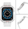Rrip me kasë mbrojtëse Hurtel Protect për Apple Watch 7 6 5 4 3 2 SE, 45 44 42mm, i bardhë