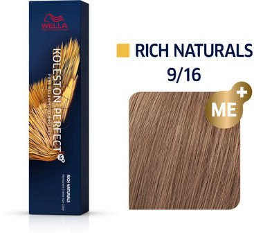 Bojë flokësh Wella Koleston Perfect Me Plus Pure Naturals 9/16, 60 ml, bjonde e ftohtë