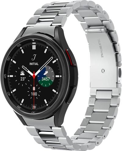 Rrip ore Spigen Modern Fit 316L, për Samsung Galaxy Watch6 Classic 47mm, çelik inox, argjendtë