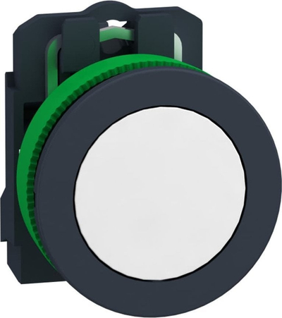 Buton paneli Schneider Electric Harmony XB5FVG1, 30mm, LED i integruar 110-120V AC, i bardhë