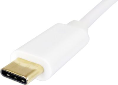 Adaptor audio Equip USB C, 2x 3.5mm, i bardhë