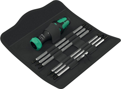 Set kaçavidash Wera Kraftform Kompakt Vario RA, 7 pjesë, me racetë