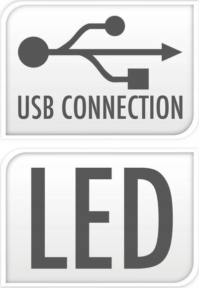Llambë tavoline USB, me bateri, e zezë