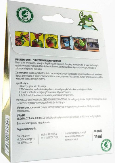 Kurth për mizat e frutave Vaco ECO Little Apple, 15ml, dekorativ, shumëngjyrësh