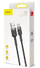 Kabllo USB Baseus Cafule, USB A në USB C, 3 m, zi gri