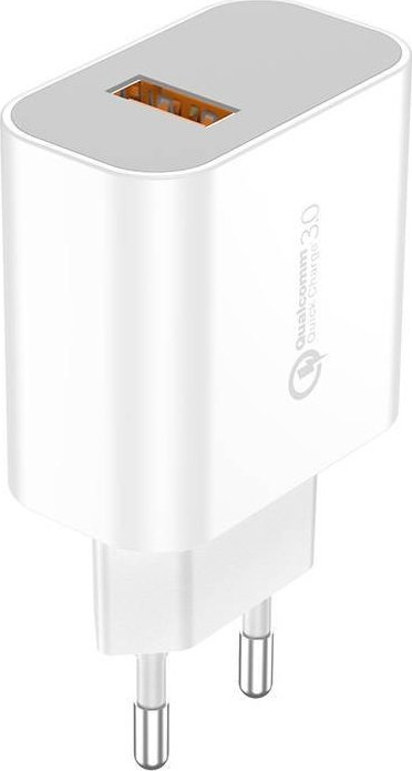 Karikues muri Foneng EU46, 1x USB QC 3.0, me kabllo USB Lightning, i bardhë