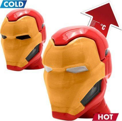 Gotë Marvel Iron Man 3D ABYstyle, 450 ml, e kuqe/ verdhë