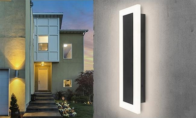 Lampë murale LED Garden, fasadë 120cm, IP65, e zezë