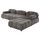 Divan këndor polimorfik Shifter HM6073.02, 290x196cm, tekstil i strukturuar, gri