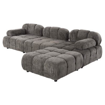 Divan këndor polimorfik Shifter HM6073.02, 290x196cm, tekstil i strukturuar, gri