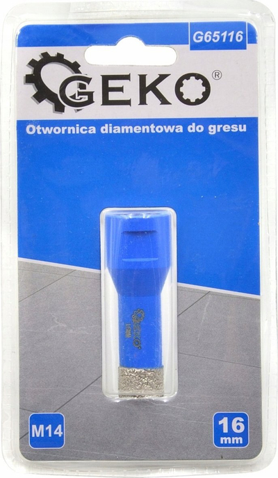 Sharrë rrethore diamanti për pllaka Geko G65116, 16 mm, fije M14