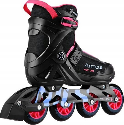 Patina inline Nils Extreme Armour NA22151, ABEC 7, nr. 41, të zeza me rozë