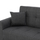 Divan-Shtrat 2 ulëse, shpinë e lartë, 160×84×88 cm HM3243.03, gri