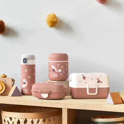 Kuti termike Monbento MB Capsule Cinnamon Fox, 280ml, çelik inox, rozë