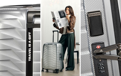 Valixhe Hard Me 4 Rrota Samsonite Proxis 55/20 Ngjyrë Argjend