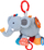 Varëse karroce dhe grushtare për bebe Cute Elephant ZA5212, lodër pellushi, blu shumëngjyrëshe