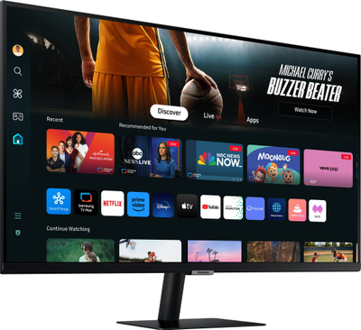 Монитор Samsung LS32DM700UUXEN, 32\", 4K UHD, Паметен Tizen, црн