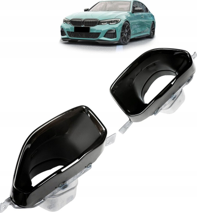 Set dalje shterpash Oneway për BMW 3 Series G20 G21 M-Pack 2018-2022, çelik inox i zi
