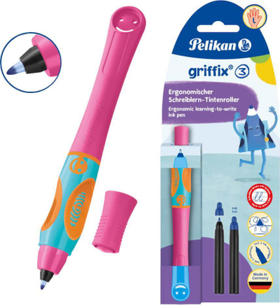 Stilolaps roller Pelikan Griffix Lovely Pink L për dorën e majtë, rozë