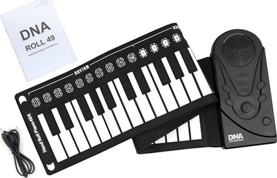 Piano portabile DNA Roll 49, 49 taste, tastierë silikoni, e zezë