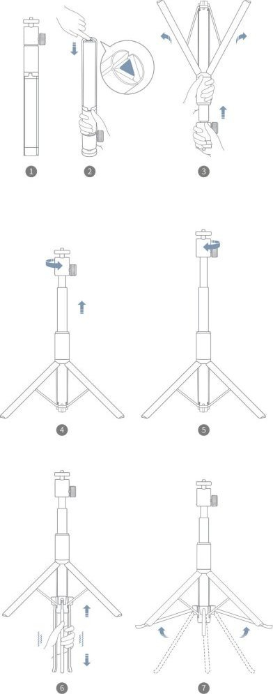 Tripod për projektor Xgimi New, teleskopik 79.5 cm, rrotullim 360°, i zi