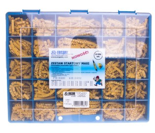 Set markues kabllosh Ergom OZZM-1, diametër deri 4mm, plastikë, të verdhë