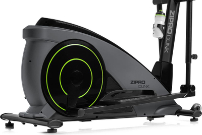 Biçikletë eliptike elektro-magnetike Zipro Dunk, iConsole +, e zezë / gjelbër