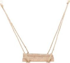 Shil për zogj Trixie Swing, dru pishe, 19.5 x 19.5 x 27 cm, ngjyrë druri natyrale