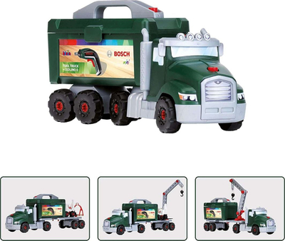 Set lodër Theo Klein Bosch Tool Truck me Ixolino, 86 pjesë, kamion 1:24, shumëngjyrësh