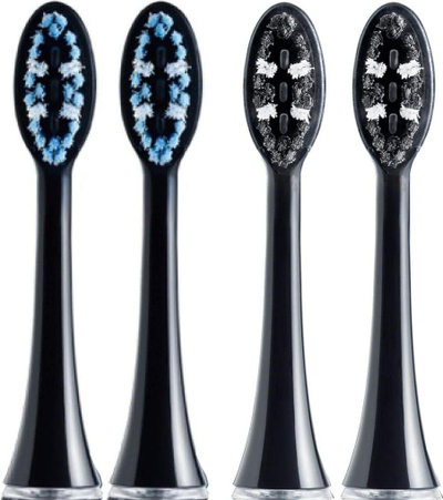 Set koka për furça të dhëmbëve Vitammy Pearl + Noire sonic, 4 copë, të zeza