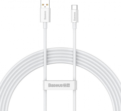 Kabllo USB në USB C Baseus Superior, 100W, 2m, e bardhë