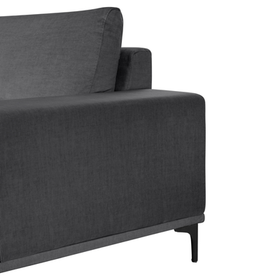 Divan këndor Moe Corner Right, 3 vende, 288x90-157 cm, antracit