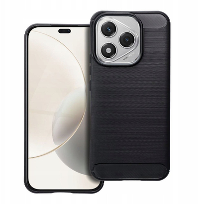 Kapak silikoni për Honor 400 Lite 5G, pamje karboni, i zi