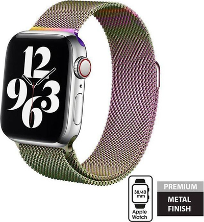 Rrip dore Crong Milano Steel për Apple Watch 38/40 mm, opal/ vjollcë