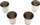 Set gotash shot AG171A, 4 copë 30 ml, çelik inox, argjendtë me etui të zezë
