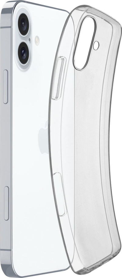 Maskë telefoni Cellularline Fine për iPhone 16 Plus, transparente