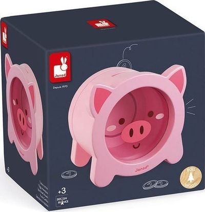 Qyp kursimi druri Janod Pig, dizajn derrkuc, ngjyrë rozë