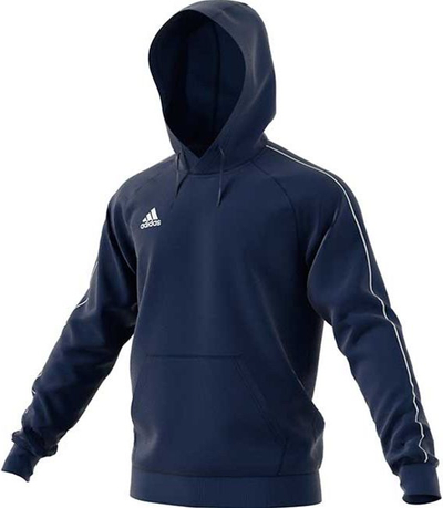 Bluza pilkarska Core 18 Hoody Junior granatowa r. 128 cm (CV3430)