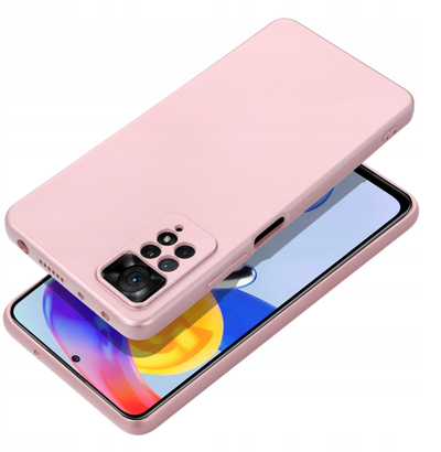 Мобилна футрола Metallic Case за Xiaomi Redmi Note 14 Pro 5G, TPU, со микрофибер, розова металик