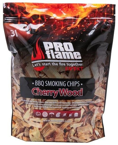 Copëza druri qershie PROFLAME E SISTMPERT për tymosje dhe BBQ, 3L, kafe