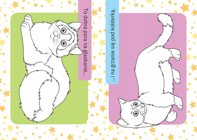 Libër për ngjyrosje Depesche Coloring Book With Tattoos Kittens, tatuazhe me mace, që ndriçojnë në errësirë